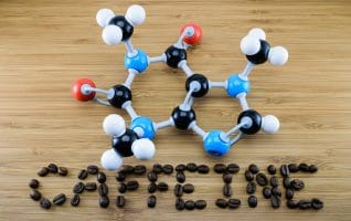  moleculaire structuur van cafeïne